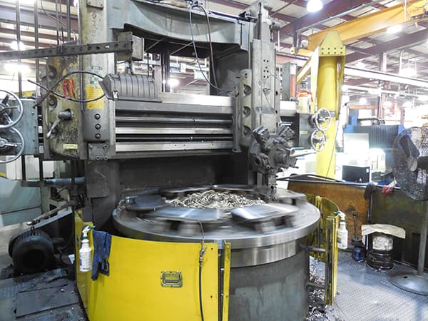 Bullard vertical lathe with a large faceplate