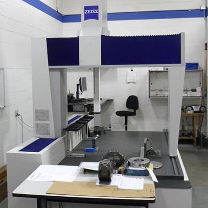 Zeiss CMM with measurement fixtures